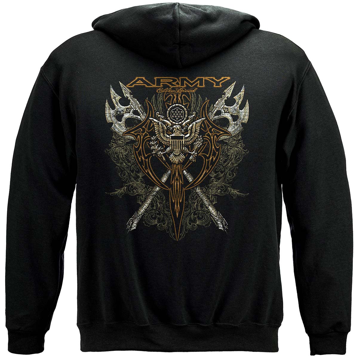 Army Axes Gold Tribal Premium Hooded Sweat Shirt