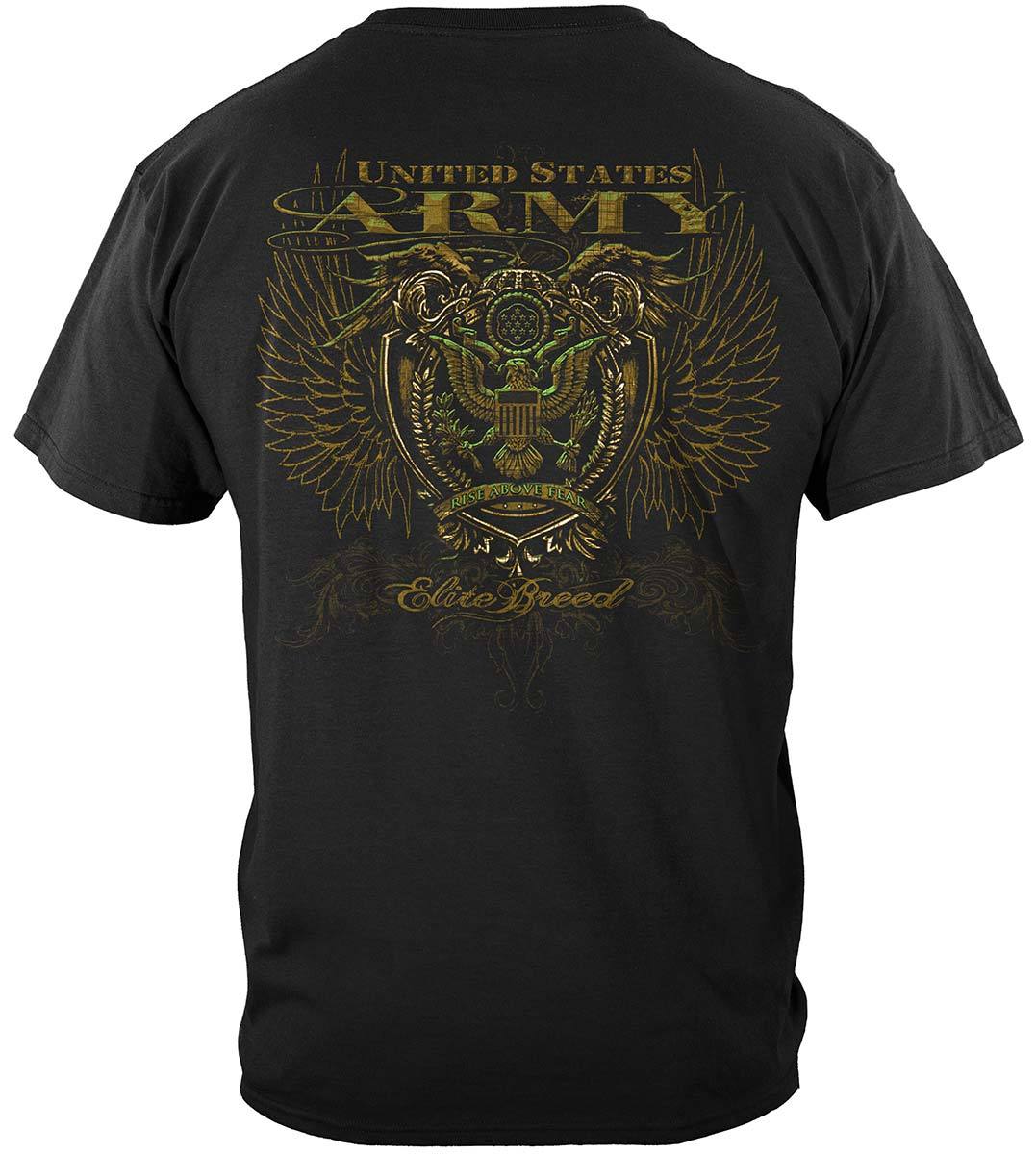 Army Crest Elite Breed Rise Above Fear Premium T-Shirt