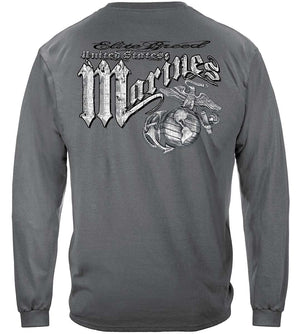 More Picture, Marines Eagle Elite Breed Silver Foil Premium T-Shirt