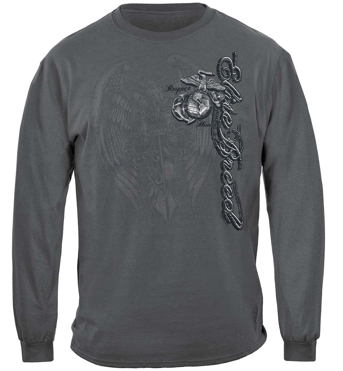 Marines Eagle Elite Breed Silver Foil Premium Long Sleeves