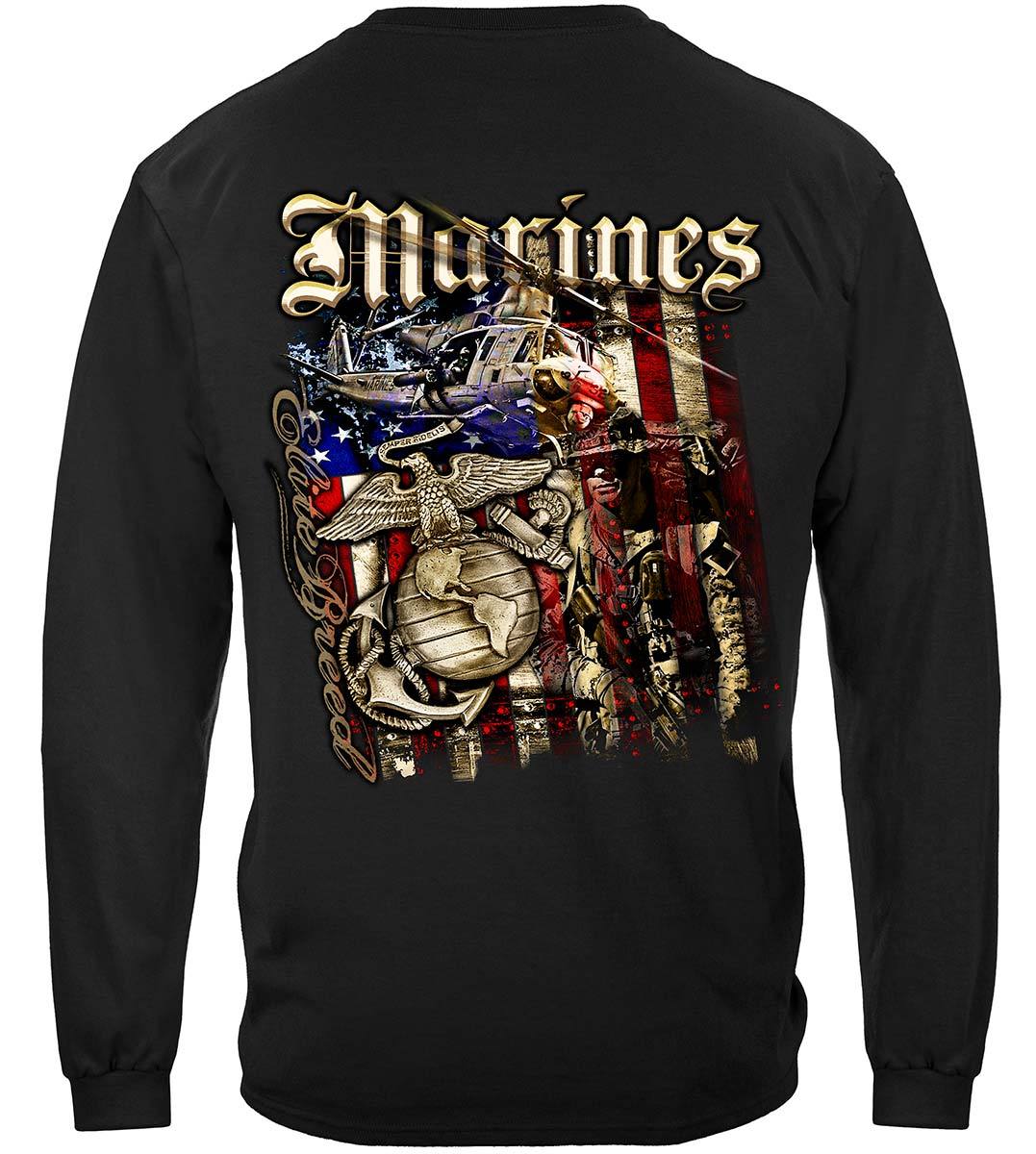 Elite Breed USMC Marines Aerial Assault Premium Hooded Sweat Shirt