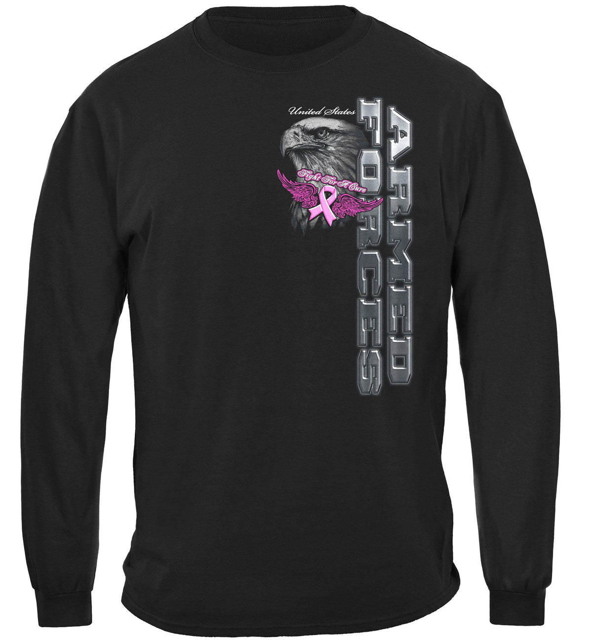 Elite Breed Armed Forces Fight Cancer Premium Long Sleeves