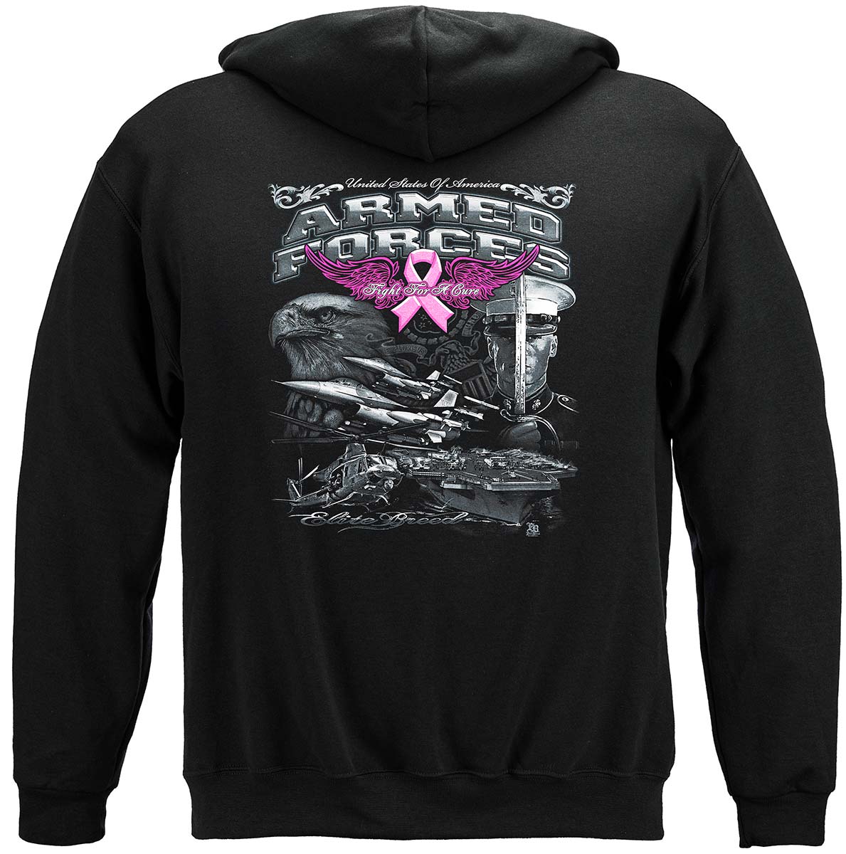 Elite Breed Armed Forces Fight Cancer Premium T-Shirt