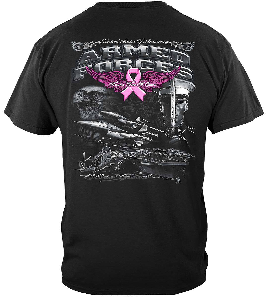 Elite Breed Armed Forces Fight Cancer Premium Long Sleeves