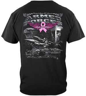 More Picture, Elite Breed Armed Forces Fight Cancer Premium Long Sleeves
