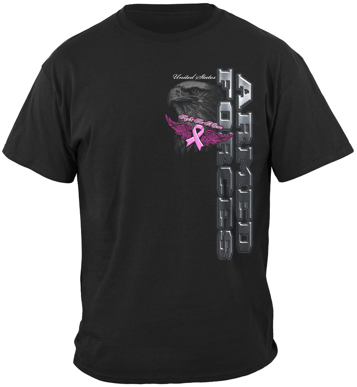 Elite Breed Armed Forces Fight Cancer Premium T-Shirt