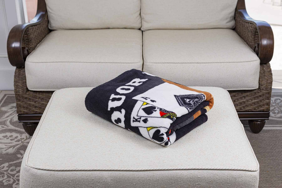 Liquor Up Front Poker In The Rear Premium Blanket