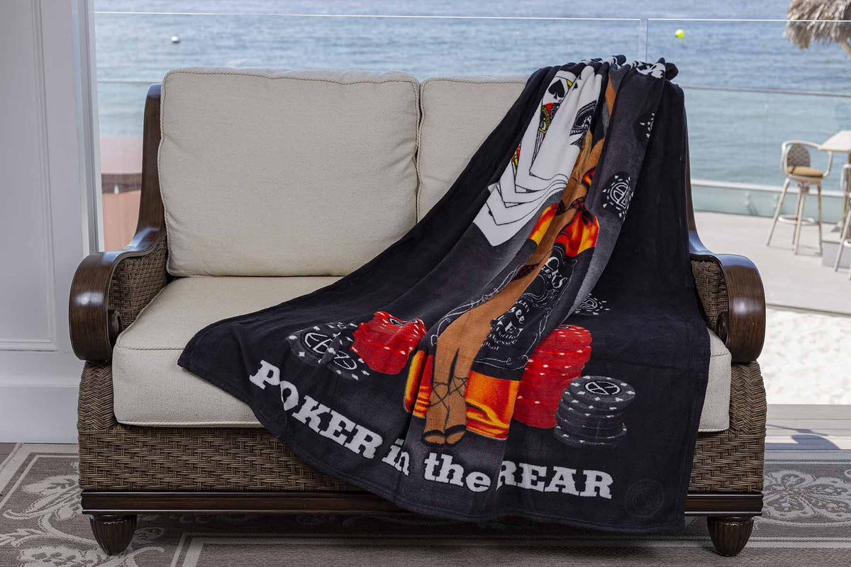 Liquor Up Front Poker In The Rear Premium Blanket