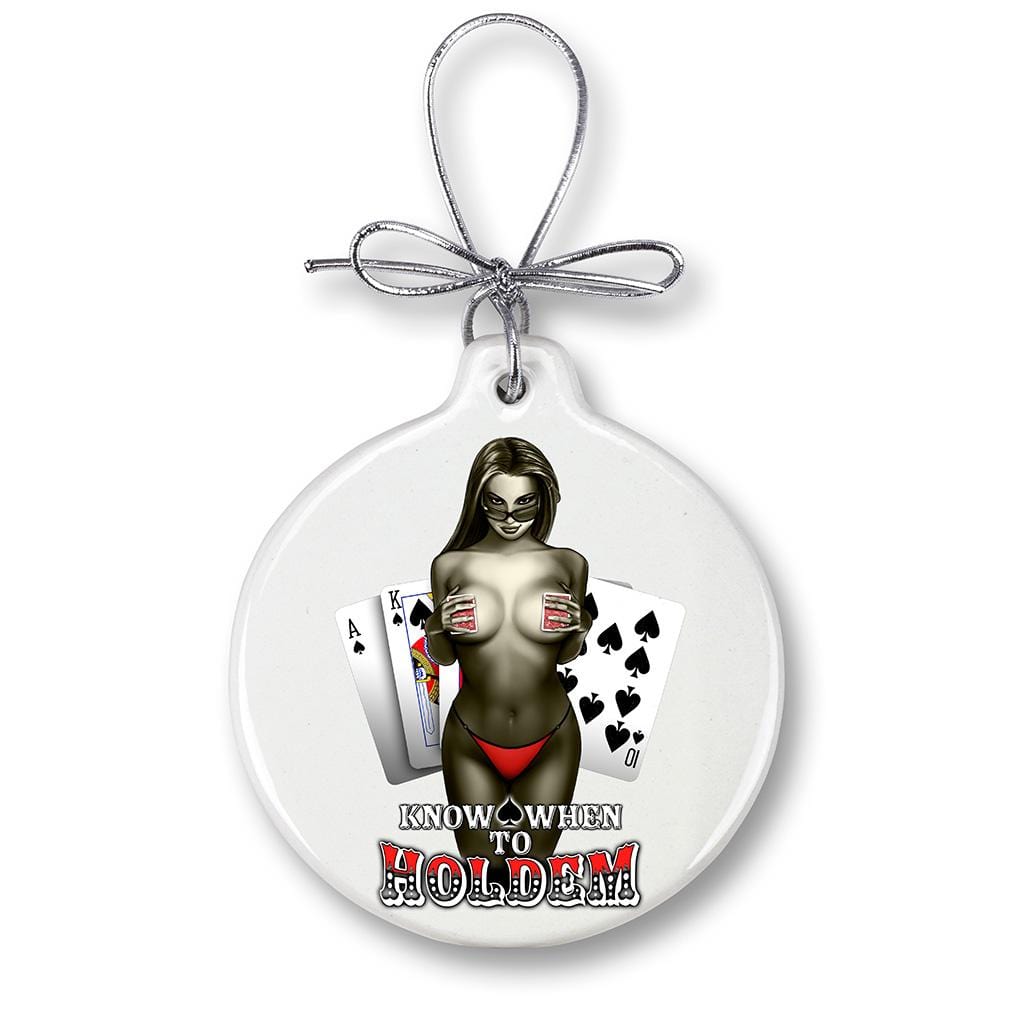 Know When To Hold Them Christmas Tree Ornaments