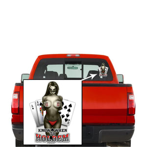 More Picture, Know When To Hold Them Poker Premium Reflective Decal