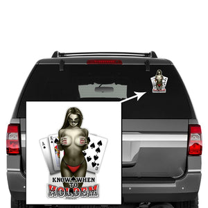 More Picture, Know When To Hold Them Poker Premium Reflective Decal