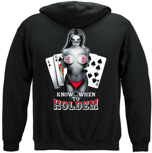More Picture, Hold Em Girl Premium Hooded Sweat Shirt