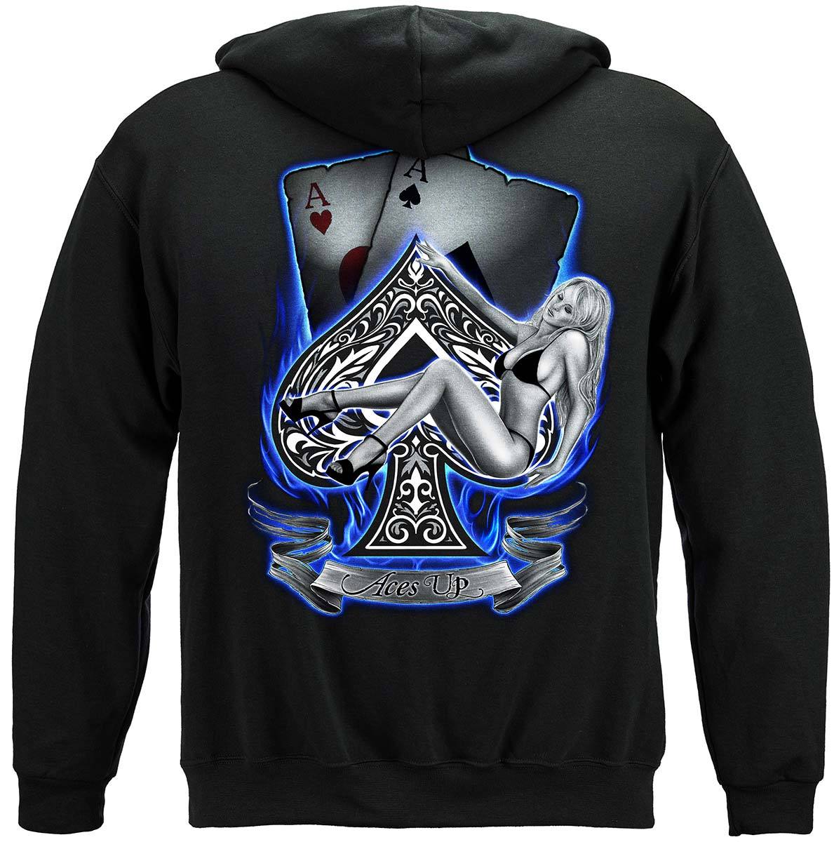 Aces Up Premium Hooded Sweat Shirt