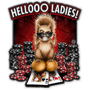 More Picture, Hello Ladies Poker Premium Reflective Decal