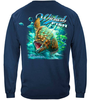 More Picture, Wicked Fish Fighting Buck Tail Fluke Lure Premium Hooded Sweat Shirt
