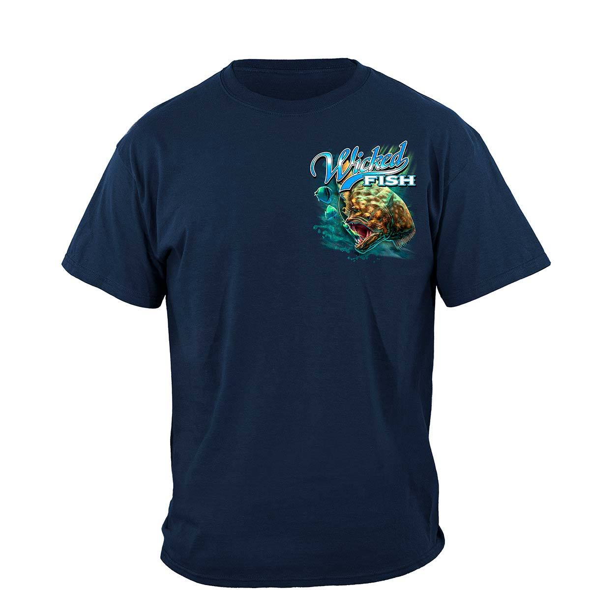 Wicked Fish Fighting Buck Tail Fluke Lure Premium T-Shirt