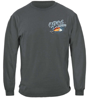 More Picture, Wicked Fish Large Mouth Bass With Popper Premium Long Sleeves