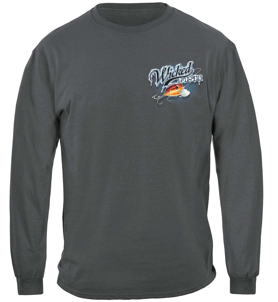 Wicked Fish Large Mouth Bass With Popper Premium Hooded Sweat Shirt
