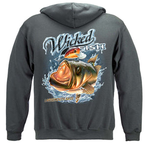 More Picture, Wicked Fish Large Mouth Bass With Popper Premium T-Shirt