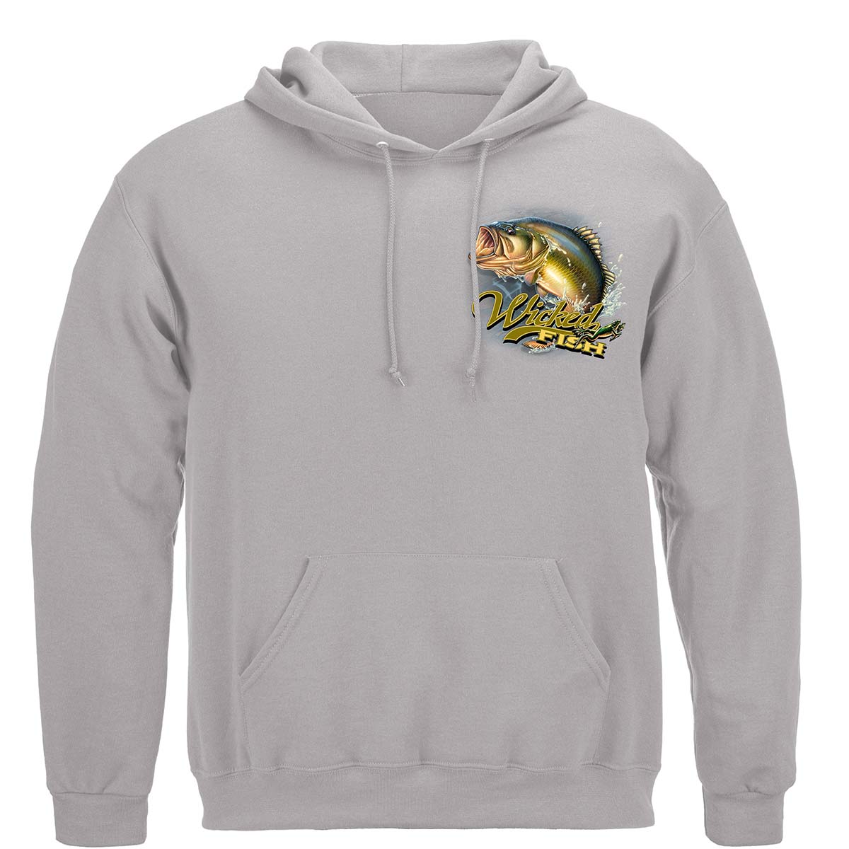 Wicked Fish Large Mouth Bass With Popper Jumping Frog Premium T-Shirt