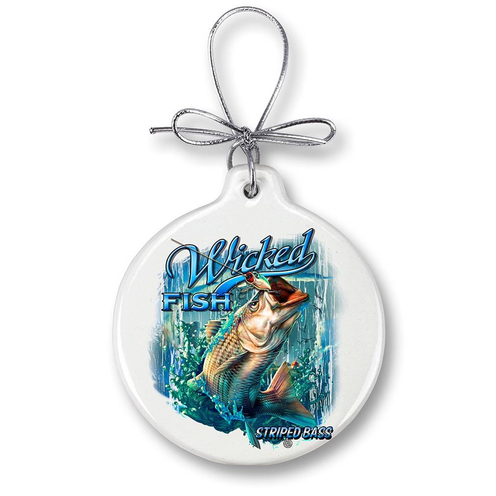 Striped Bass Fishing Christmas Tree Ornaments