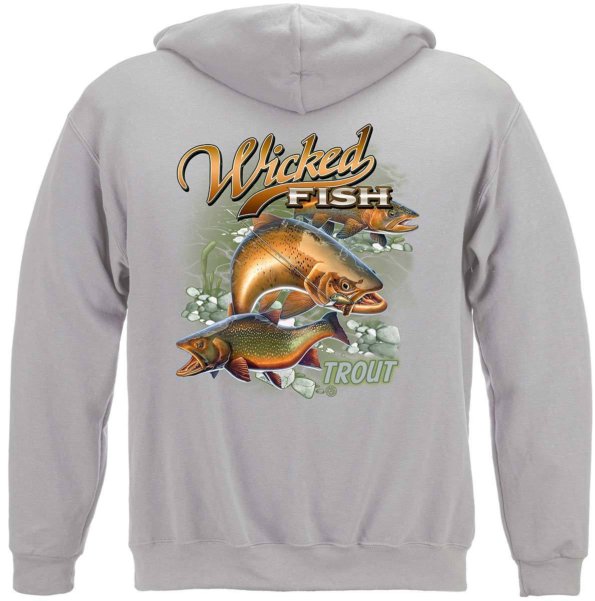 Wicked Fish Trout Premium Hooded Sweat Shirt