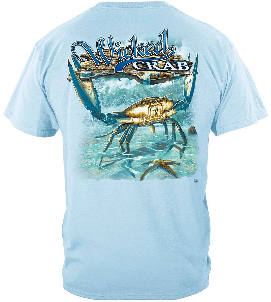 Wicked Fish Crab And Star Fish Premium Hooded Sweat Shirt