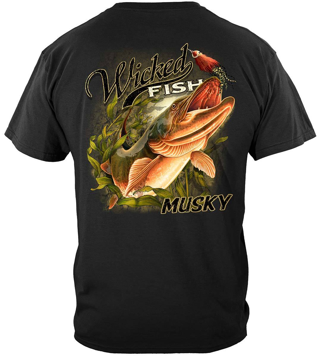 Wicked Fish Muskie Premium Hooded Sweat Shirt