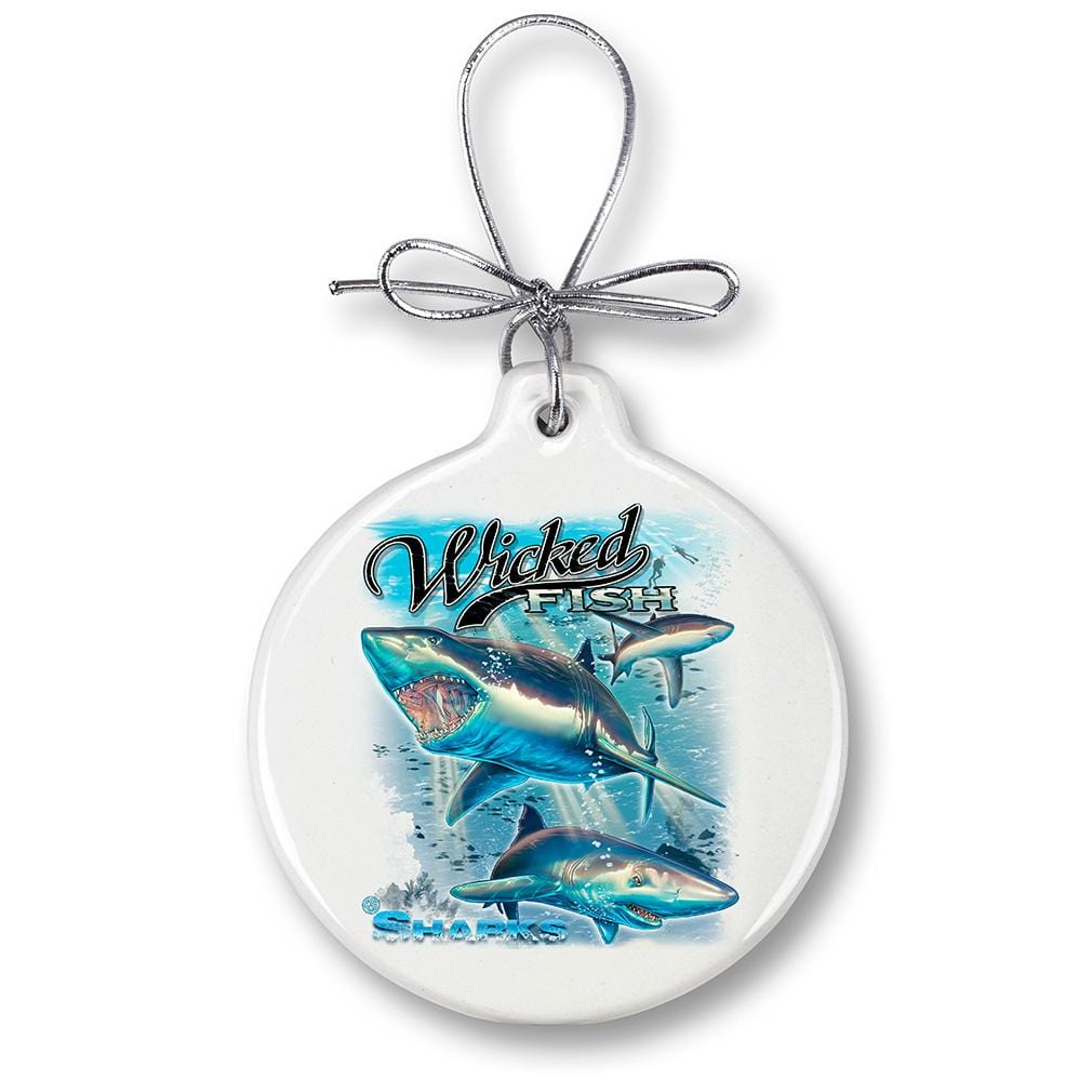 Shark Fishing Christmas Tree Ornaments