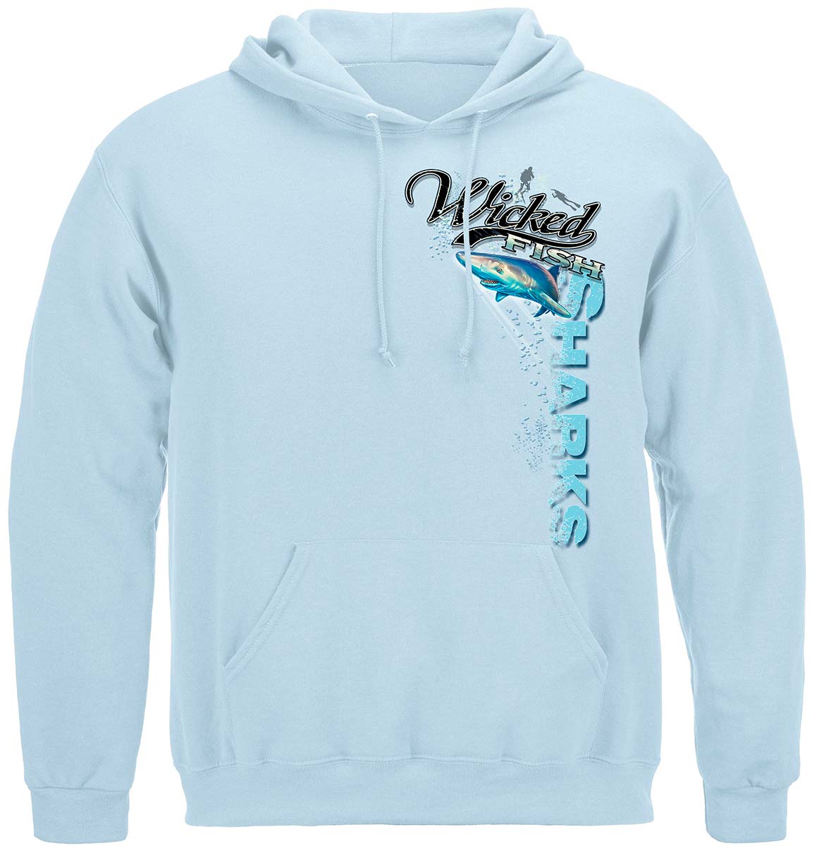 Wicked Fish Shark Premium Hooded Sweat Shirt