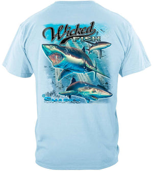 More Picture, Wicked Fish Shark Premium T-Shirt