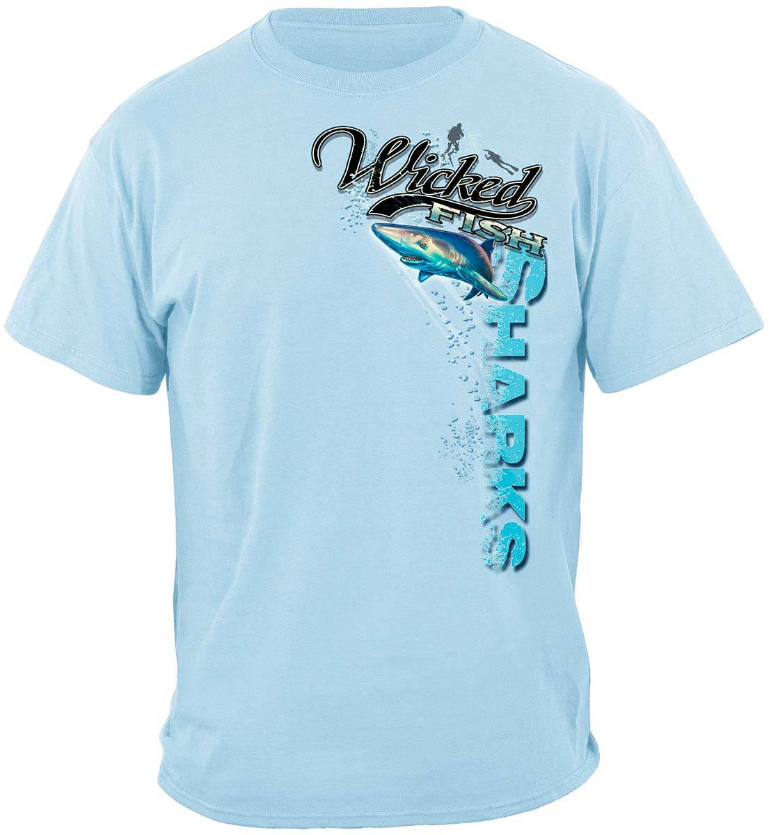 Wicked Fish Shark Premium Hooded Sweat Shirt