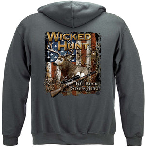 More Picture, Wicked Hunt Deer Buck Stop Here Premium T-Shirt