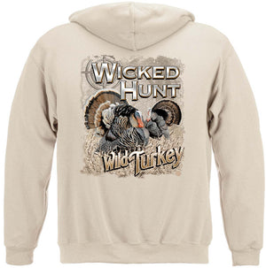 More Picture, Wicked Hunt Turkey Premium Hooded Sweat Shirt