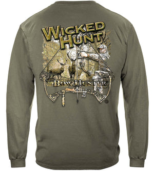 More Picture, Wicked Hunt Bow Hunting Premium Hooded Sweat Shirt