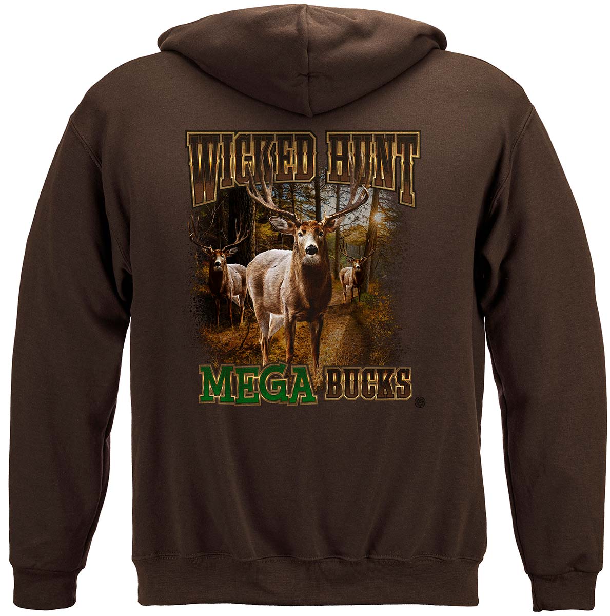 Mega Bucks Deer Hunter Premium Hooded Sweat Shirt
