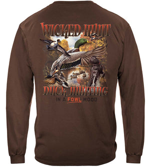 More Picture, Duck Hunting In A Fowl Mood Premium Long Sleeves