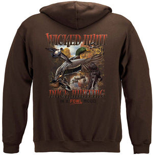 More Picture, Duck Hunting In A Fowl Mood Premium Hooded Sweat Shirt