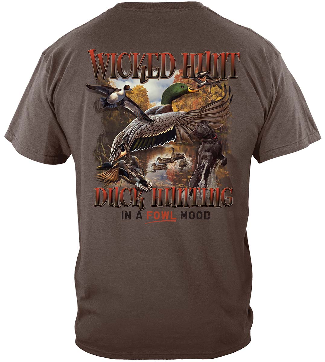 Duck Hunting In A Fowl Mood Premium Hooded Sweat Shirt